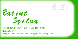 balint szilva business card
