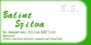 balint szilva business card